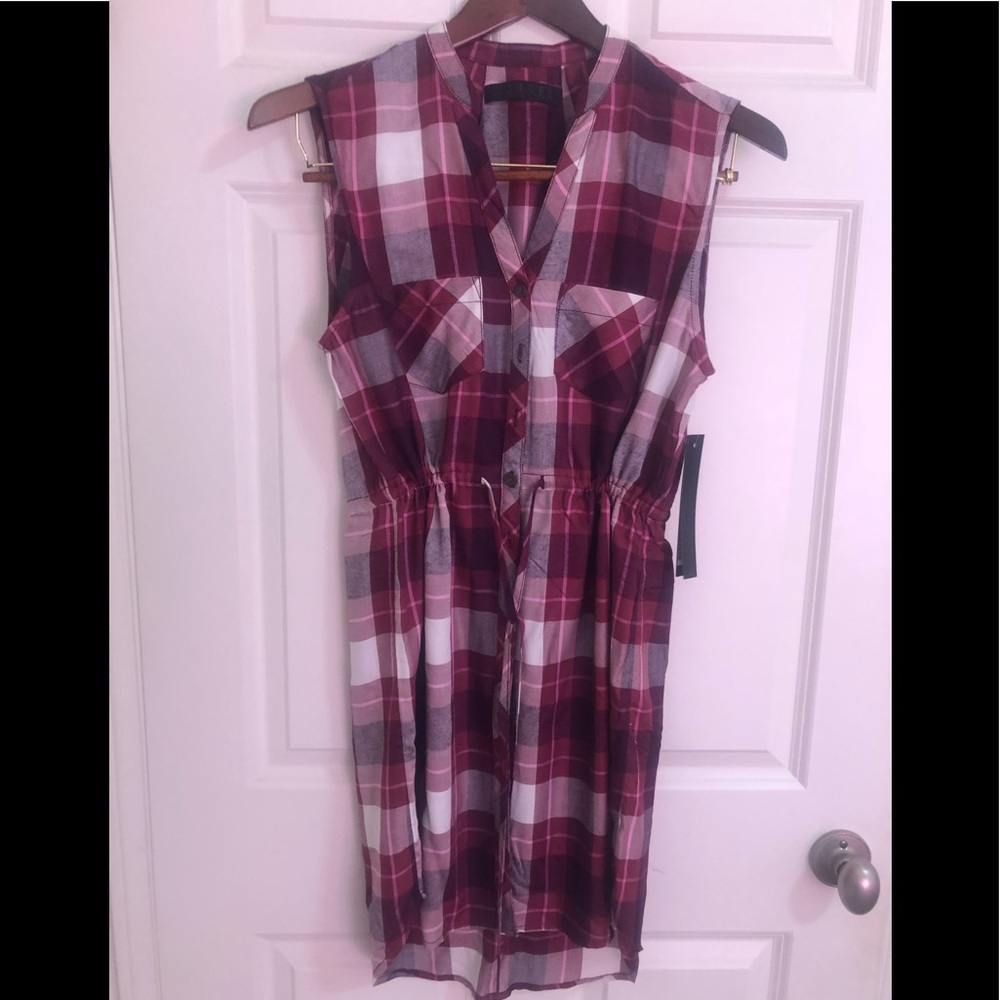 Brand new plaid shirt dress